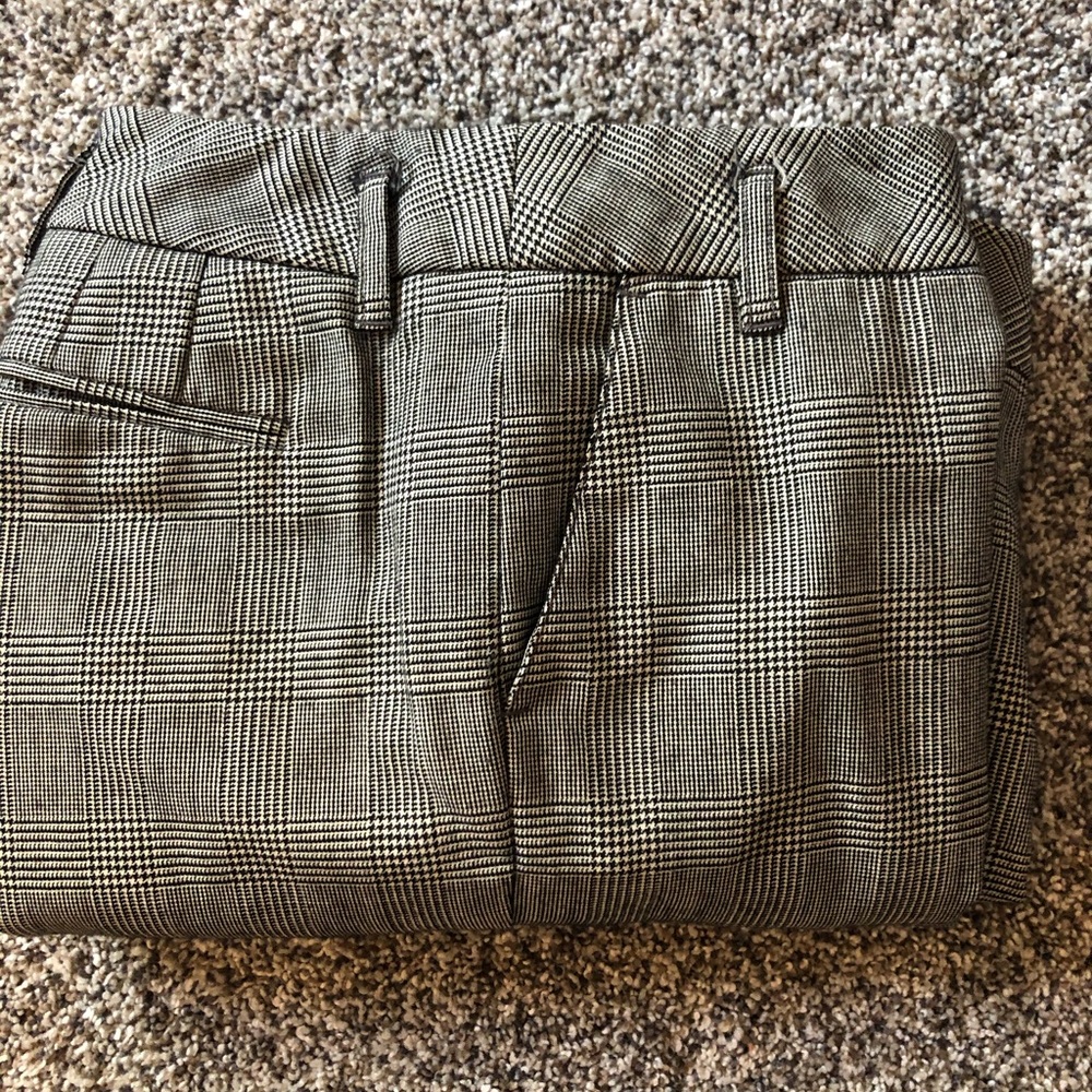 Loft 100% wool black and white slacks fully lined